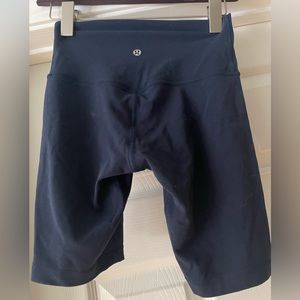 Lululemon Align 8” navy bike short, size 4